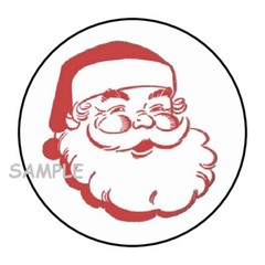 30 SANTA FACE ENVELOPE SEALS LABELS STICKERS 1.5″ ROUND PARTY FAVORS GIFTS TAGS