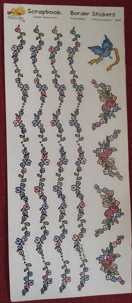 SUZY’S ZOO BIRD & FLORAL CHAIN BORDER #90053