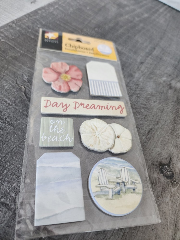 ATD 3D Stickers Beach Tropical Summer Travel Shells Scrapbooking Retired NEW #28