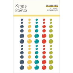 Crafts Enamel Dots SS Sticky Back Pet Shoppe Bright Red Green Yellow