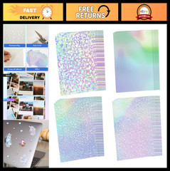 100PCS Holographic Laminate Sheets A4 Self-Adhesive Waterproof Sticker Paper – G
