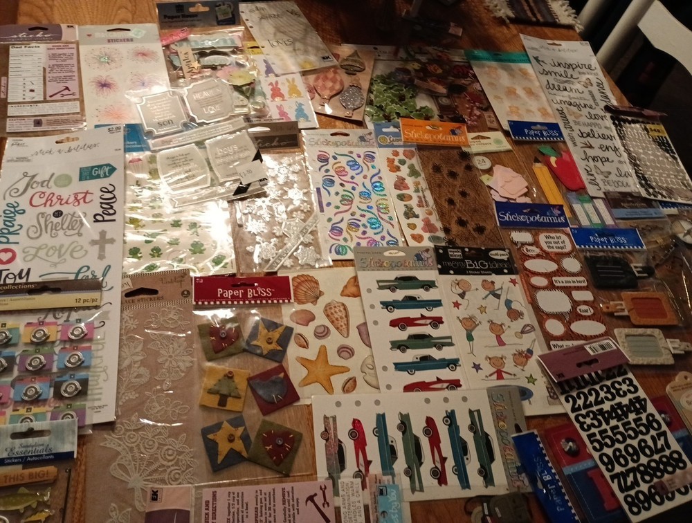 Large Scrapbook Memory Book JJ Sticker Lot Vintage ,Current, & Rare
