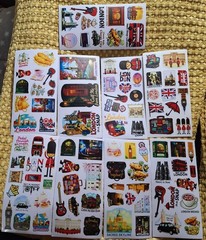 London England Sticker Decal Vinyl Stickers 9 sheets total 100 stickers NEW