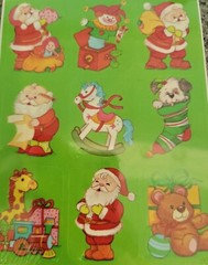 2 Vintage 80s Eureka Christmas Stickers SEALED Retro cute kids words Stick ons