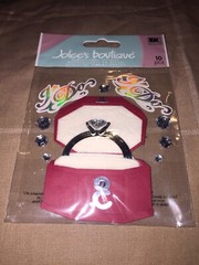 RARE Jolees Wedding Day Ring Proposal I Do Scrapbook Stickers Will You Marry Me?