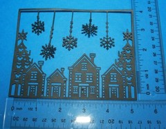 🩵5 snowflake🩵 village cardstock paper die cut embellishments
