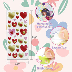 500+ Piece Kids Stickers Mix – Common, Holographic, Glitter Foil, 3D Puffy