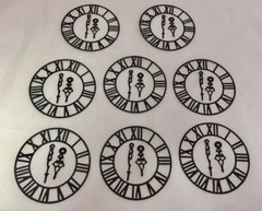 Tim Holtz Die Cuts * Timekeeper * Eight Sets * Black Cardstock * Vintage Clock