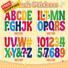 150 PCS Letter Stickers Bulletin Board Letters 12 Sheets 4 Inch, Colorful