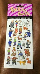 Stickety Doo-Da PEOPLE Removeable Sticker 2 Sheets Gibson Greetings NIP Vintage