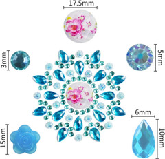 5 Sheets Jewels Stickers Self-Adhesive Craft Jewels and Gems Assorted Size Cryst