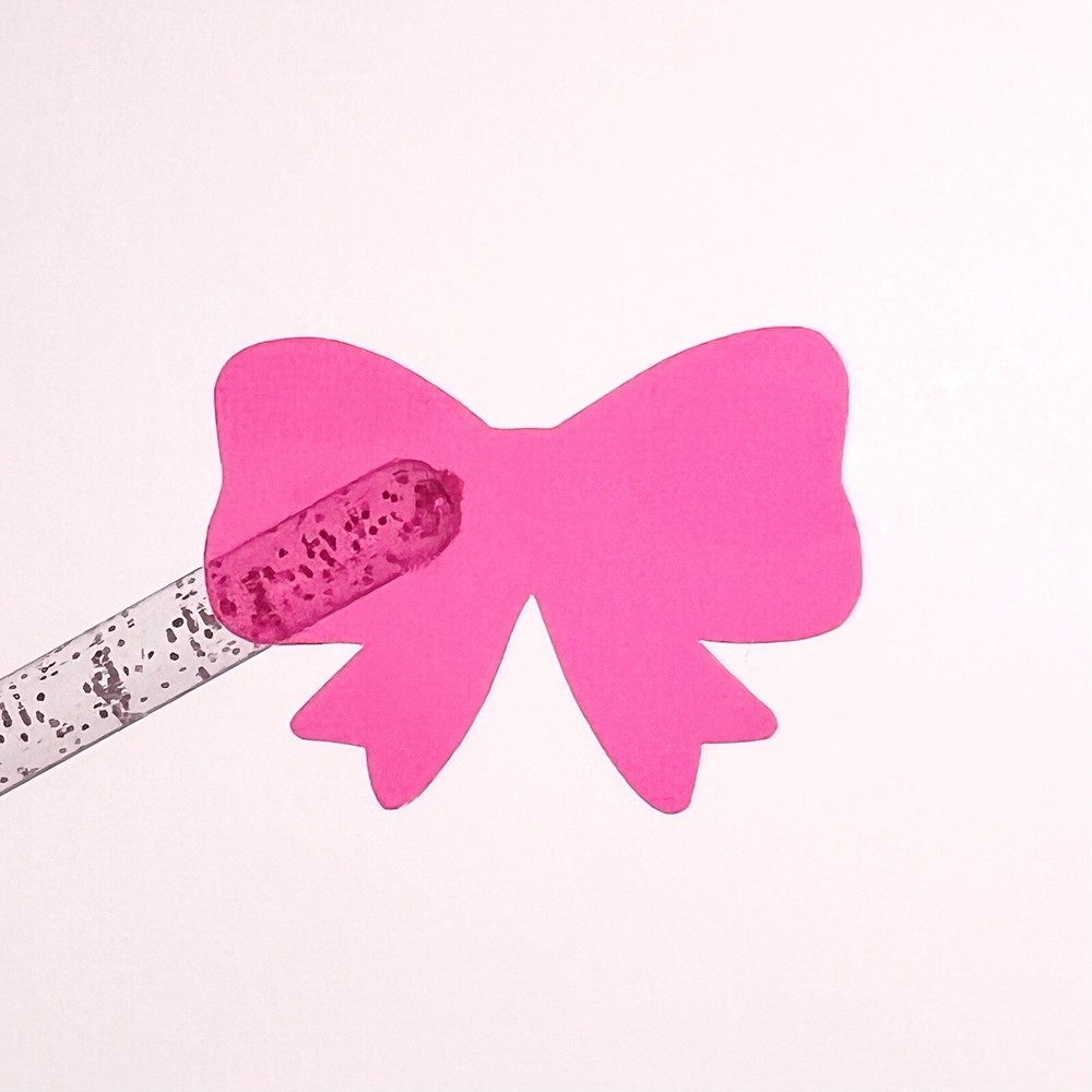 Bright Pink Clear See-Through Bow Stickers! – Choose a Size!