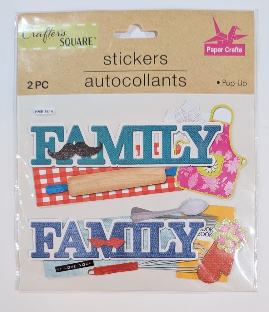 Family Cooking Baking Kitchen Scrapbooking Title Stickers By Crafter’s Square