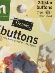 STAR VARIETY ULTRA-THIN BUTTONS(24pc)Making Memories•Asst. Sizes 7/16″-5/8″