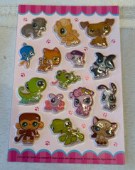 Vintage Littlest Pet Shop stickers puffy and 1 mail in sticker