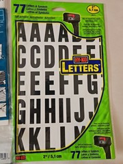 Letters And Numbers Vinyl Stickers Lot New And Used Black And White