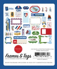 1 Pack Carta Bella Paper OUR TRAVEL ADVENTURE Frames & Tags Die-Cut Ephemera