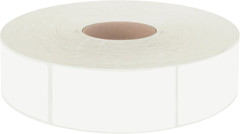600 PCS Rectangular Stickers, Blank Write on Labels Self-Adhesive Roll White