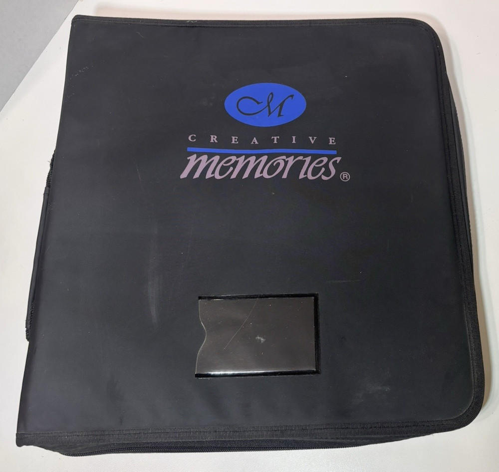 Creative Memories Sticker Binder Zipper Handle Black Memory Mate Storage