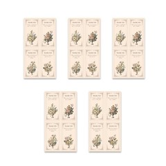 125Pcs Thank You Stickers Rectangular Wrapping Labels Self-adhesive Labels