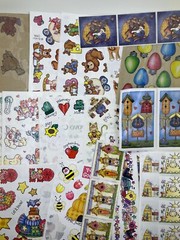 PROVO CRAFT Stickers & Borders & Vellum Die Cuts Vintage Lot Bears Birdhouse 90s