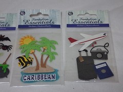SET of 4 Packages Sandylion Essentials Scrapbooking Stickers Travel Witch NEW