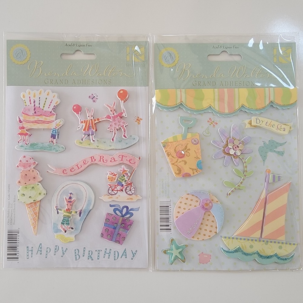 K & Co. ~2 packs ~Brenda Walton~ Grand Adhesions~ CHLOE~ Scrapbooking~ NEW