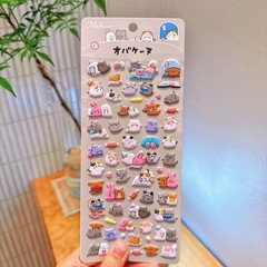 4-Pack Fun 3D Animal EVA Bubble Stickers – Cute Cartoon Embellishments for DIY P