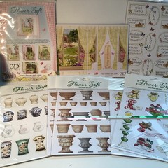 Huge Lot FLOWER SOFT Texture, Embellishments, 23 Colors, Card Kits, Crafts