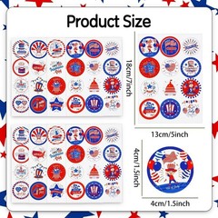 Patriotic 288-Piece Sticker Set for 4th of July – Perfect for Kids’ Crafts