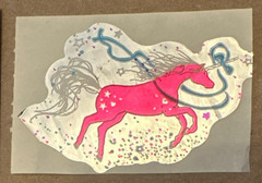 Vintage Unicorn Stickers 80’s Prisms + Rare Foiled Illuminations Fantasies Sheet