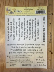 Friends Words & Phrases Vellum Sticker Sheet Scrapbook Craft Stickers