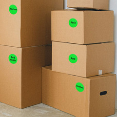 Fluorescent Green Stickers, Dot Stickers 2 Inch, Permanent Color Code Dot Labels