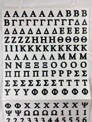 Creative Memories Greek Alphabet ABC 123 Stickers Numbers 6 Sets Sorority Frat