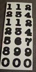 Frances Meyer BLUE, RED, WHITE AND 2 BLACK NUMBER Stickers Lot Of 5 Sheets
