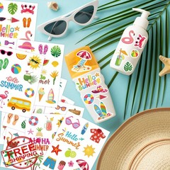 Blowata 30 Sheets Summer Stickers, Adhesive 388Pcs Ocean Beach Stickers Bulk …