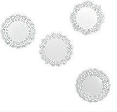 High-Quality Carbon Steel Die Cuts – 4 Decorative Lace Borders for Card Making