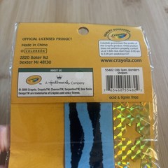 Crayola Specialty Borders Prism Star Crayon Glitter Squares Felt