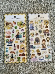 Lot of 12 MIND WAVE Routine Charm & DAISO Kawaii Japanese Girl Stickers