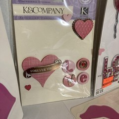 Heart Lips Love Misc Sticker Lot