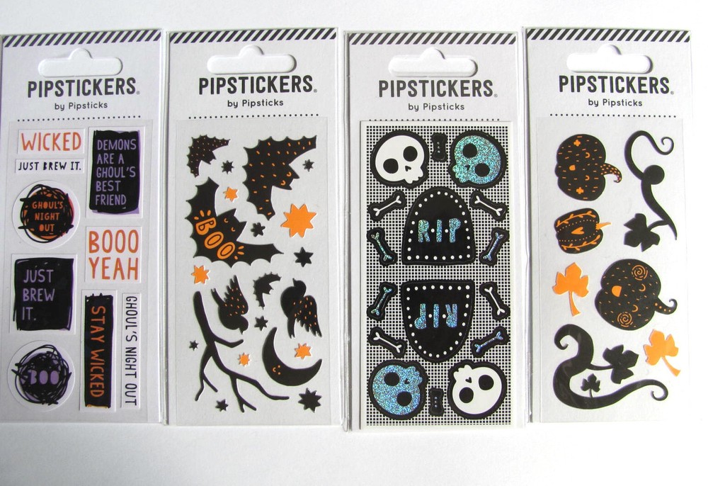 Pipsticks Foiled Halloween Sticker Sheet Discontinued NIP – You Choose