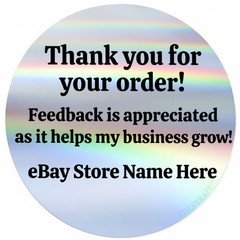 Thank You Stickers for eBay Sellers – Custom Business Name Labels – 2″