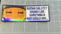 GI Robot Roman Salute Holographic Sticker