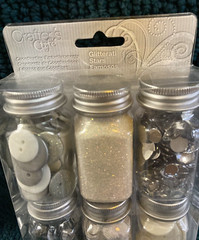 Crafters Caf’e Coordinating Embellishments – glitter buttons sequins NIP751