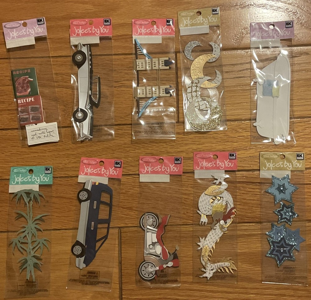 Jolee’s By You Scrapbooking Stickers Lot of 10 +EK Success NRFP