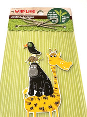 My Wildlife 3D Embellishment Jungle Animal Zebra Elephant Giraffe Gorilla Safari
