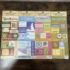 Scrapbook Paper & Stickers Lot Hobby Lobby Cardstock Mixed Themes New Sealed