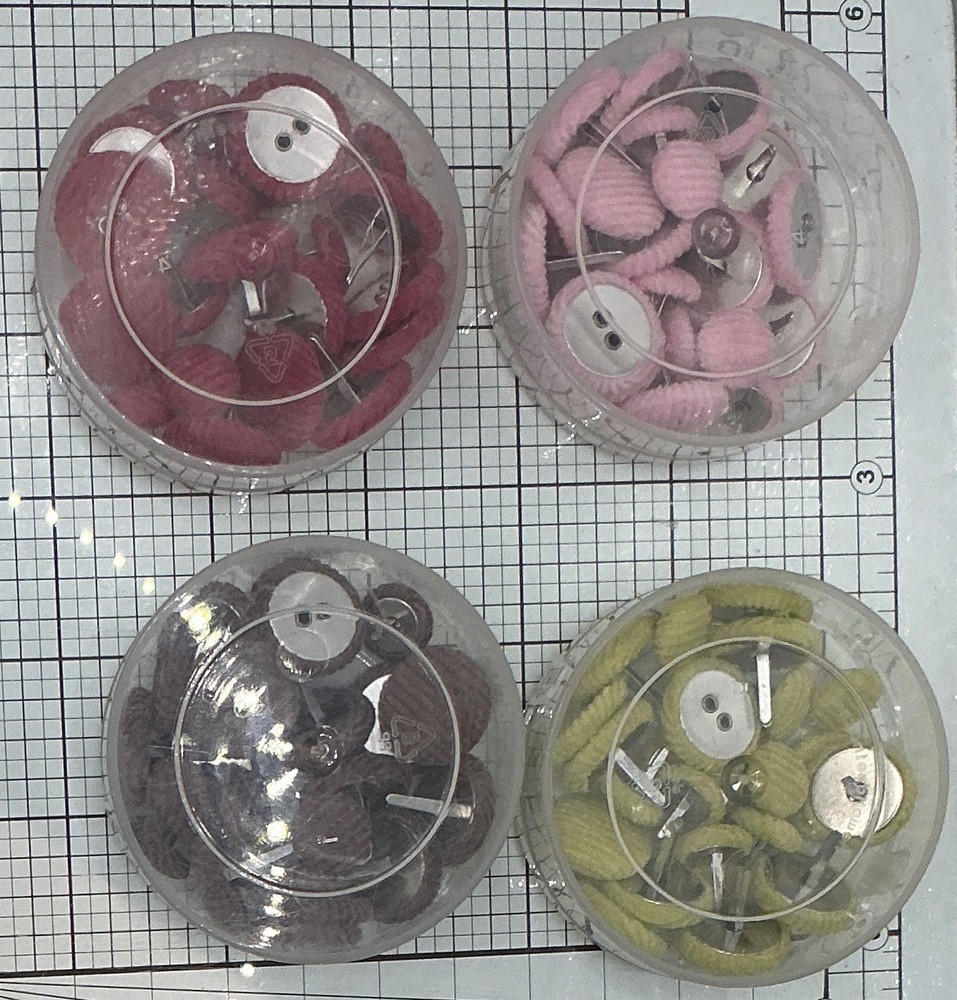 NEW Lot 4 Stampin’ Up! Corduroy Buttons Chocolate, Kiwi, Pink, Red MSRP $9:95 ea