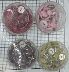 NEW Lot 4 Stampin’ Up! Corduroy Buttons Chocolate, Kiwi, Pink, Red MSRP $9:95 ea