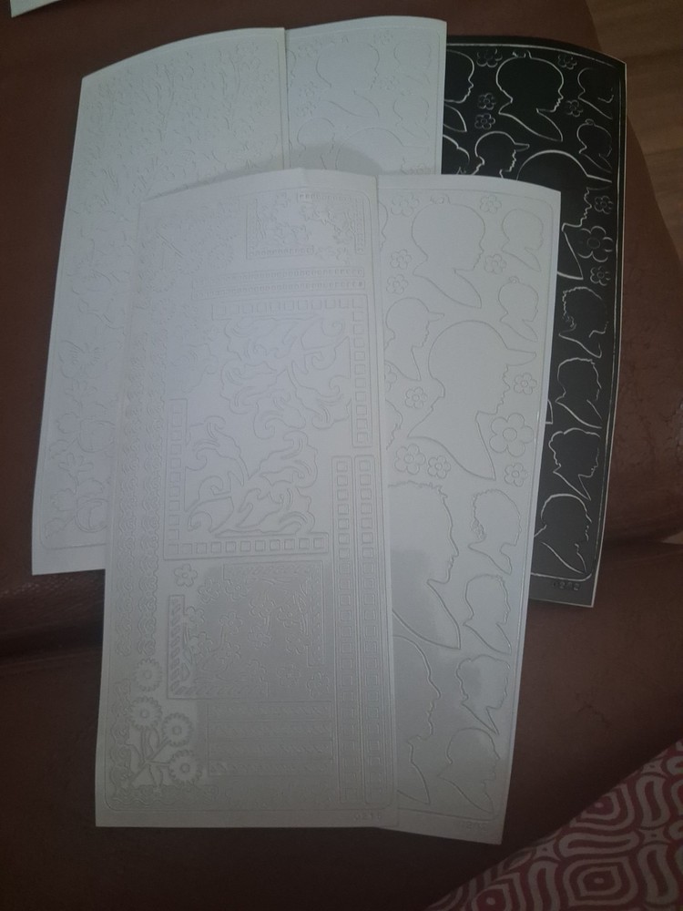5X STICKERS SCRAPBOOKING NEW (ST1577) MIX WHITE/BLACK